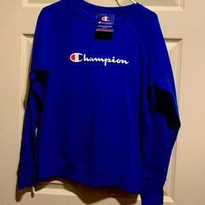 Crew neck, Blue, Champion Sweatshirt